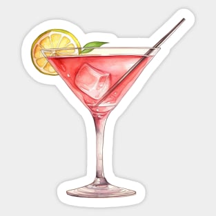 Cosmopolitan Cocktail Art Sticker